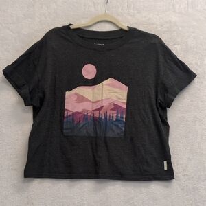 Bearpaw Women's Gray‎ Outdoor Casual Cropped Tee Shirt Size M